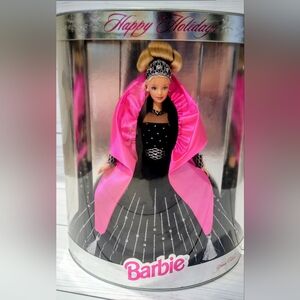 1998 Barbie Holiday Doll in Black and Pink Ensemble, Unopened Sealed Box